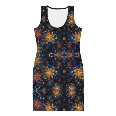 EB Blue/Gold Bodycon Dress