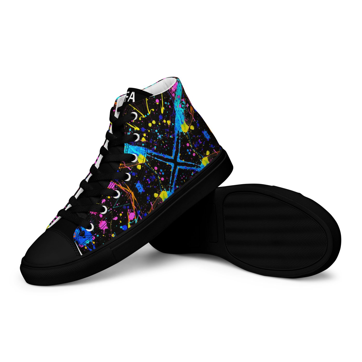Paint Splash High-Top Sneakers