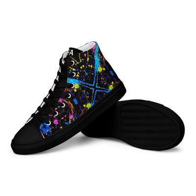 Paint Splash High-Top Sneakers