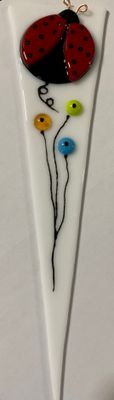 Plant Stake Lady Bug 7