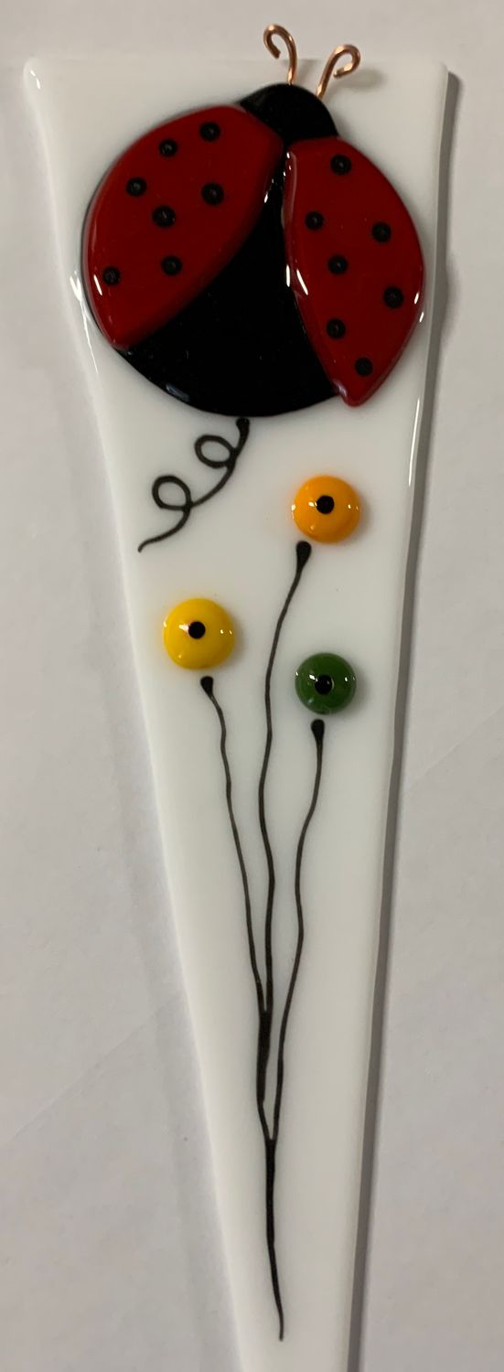 Plant Stake Lady Bug 8