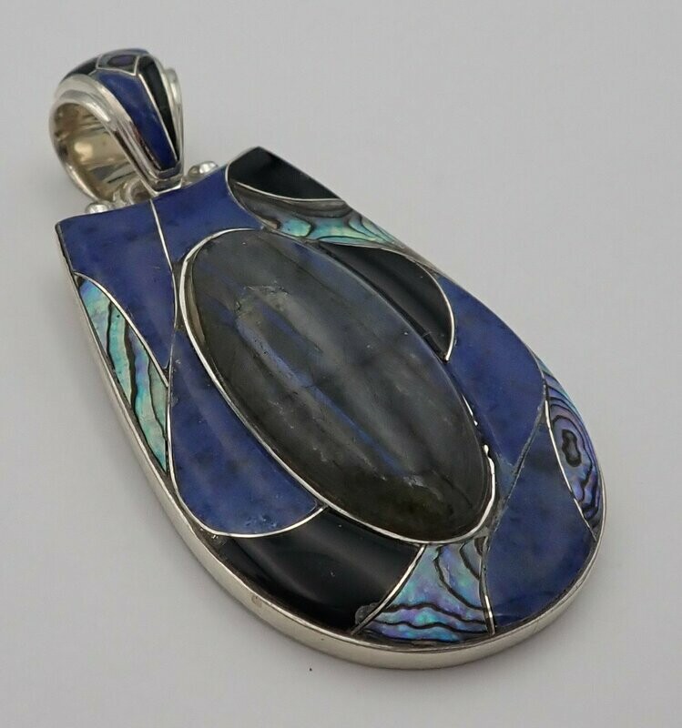 Labradorite/Lapis Pendant