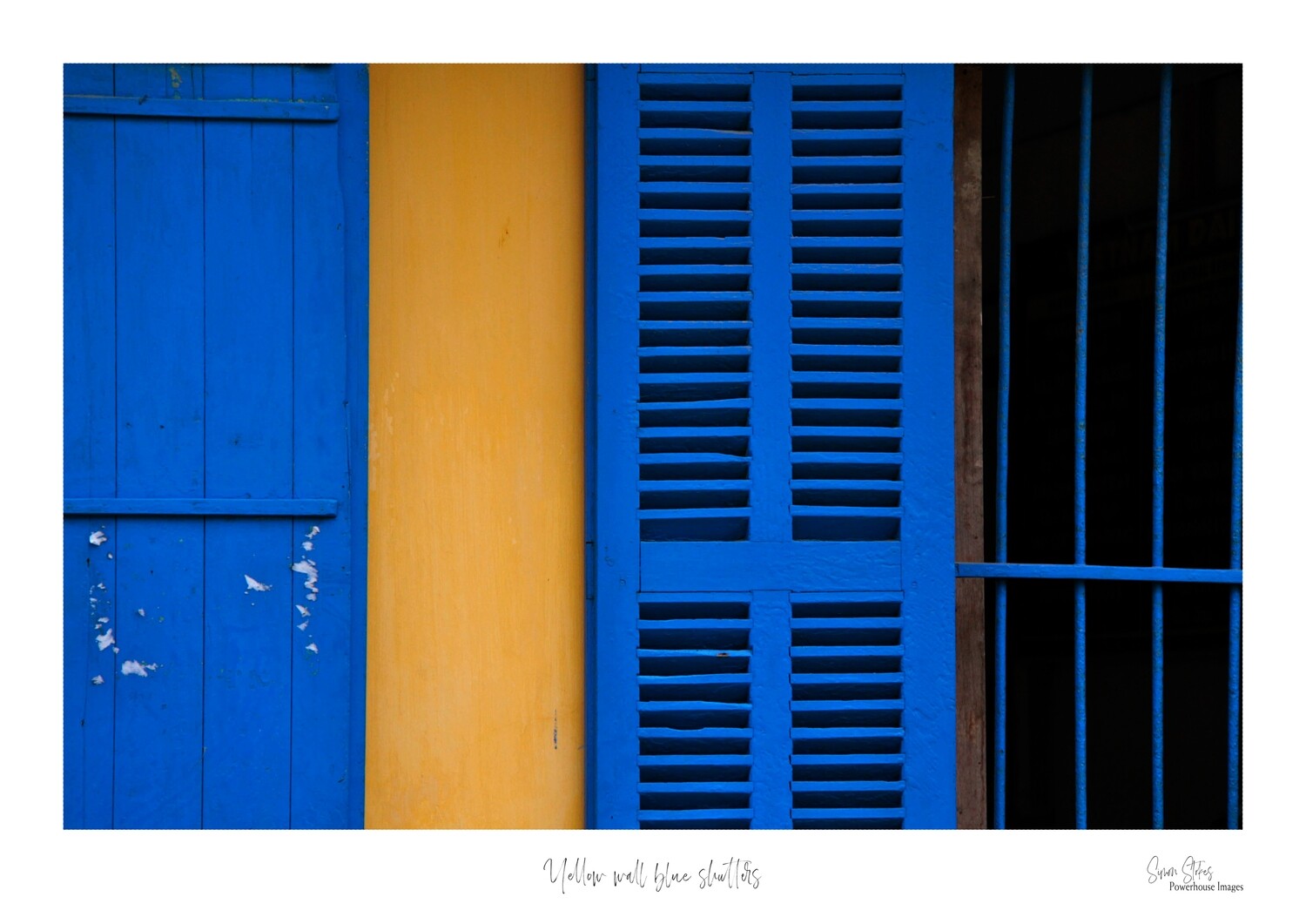 Yellow wall blue shutters #1