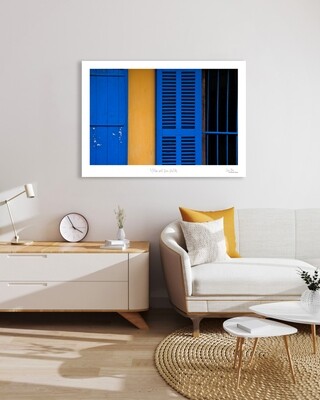Yellow wall blue shutters #1