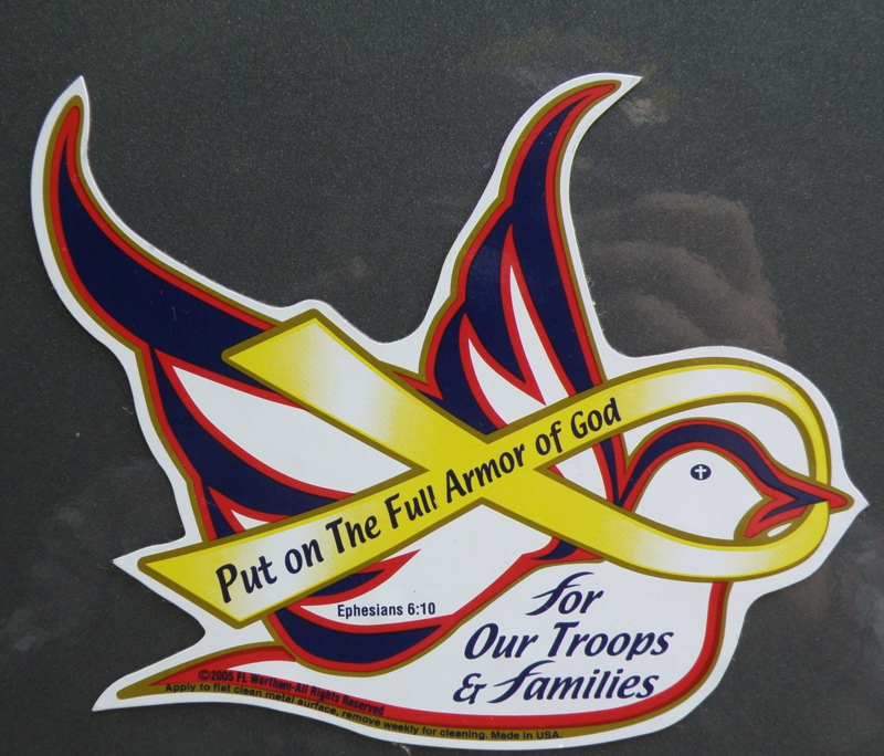 His Majestys  1-Dove Yellow Ribbon Magnet Licensed