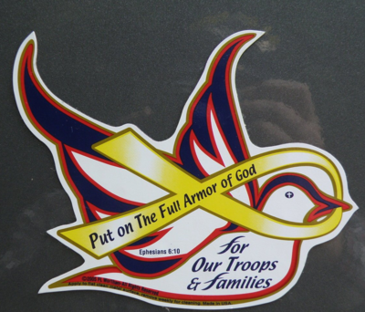His Majestys 1-Dove Yellow Ribbon Magnet Licensed