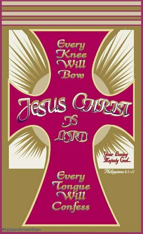 (Special order only)Gold Jesus Christ Jesus  Is Lord Every Knee Will Bow Every Tongue will Confess