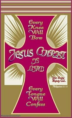(Special order only)Gold Jesus Christ Jesus Is Lord Every Knee Will Bow Every Tongue will Confess