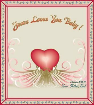 (Special order only)HEY KIDS-Youth-Jesus Loves You Baby with Angel Message art