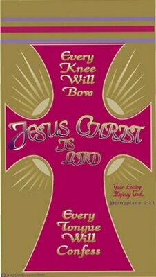 (For Special orders) Purple Stripes Jesus Christ Is Lord-Every Knee Bow-Every Tongue