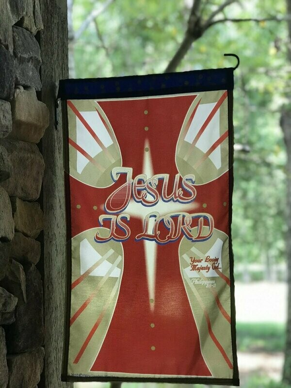 Jesus is Lord, Jesus Christ Message Art  Garden, Tree Flags