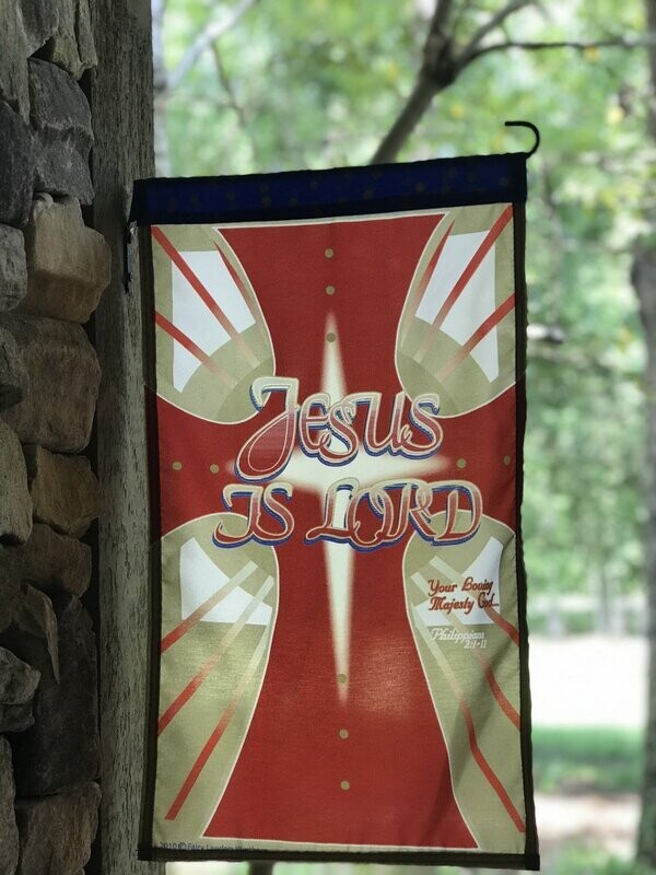 HIS lOVING   MAJESTY' COLLECTION JESUS IS LORD 12X20''  FLAG ONLY