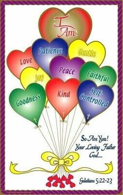 (For Special Orders) "I AM" Cluster of Balloons Message Art Licensed by Fly Your Faith
