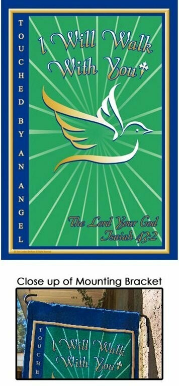 (Special order only) Angel Message Art (Special order only) Angel Message Art "I WILL WALK WITH YOU" God Flag