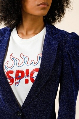 IMPREVU Saphire Blue Knitted Blazer