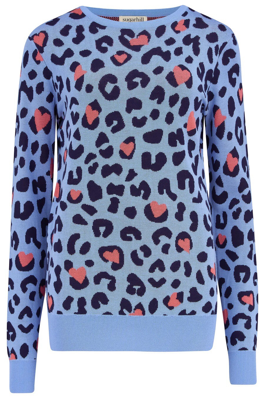 Sugarhill Callie Heart Leopard Sweater