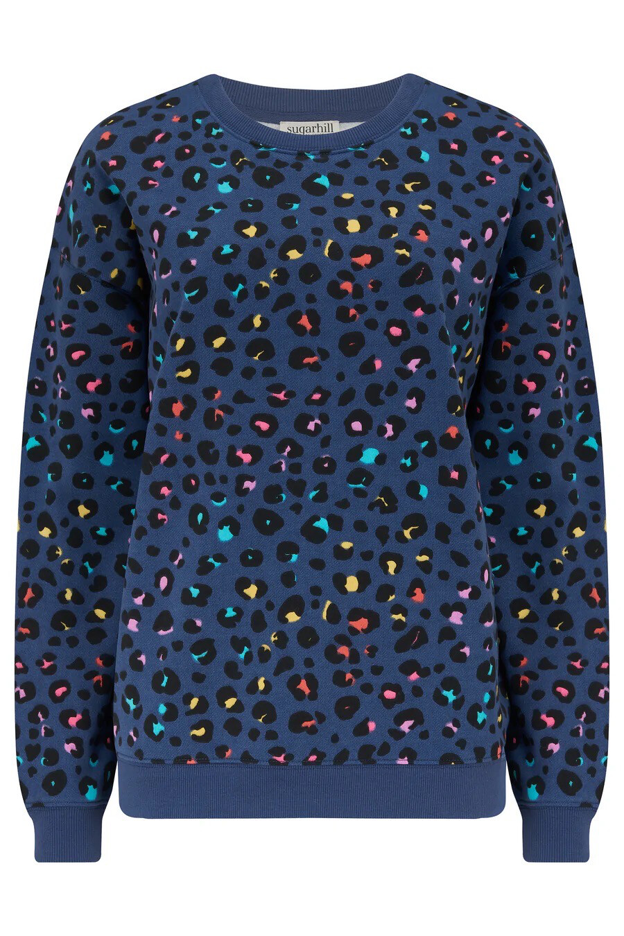 Sugarhill Navy Rainbow Leopard Sweatshirt