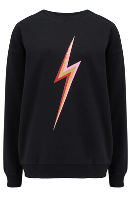Sugarhill Noah Black Metallic Lightning Sweatshirt