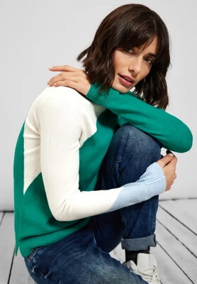 Cecil Emerald Green Melange Sweater