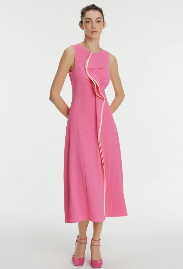 EXQUISE Pink Sleeveless Dress