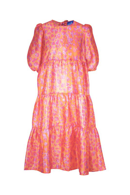 Multi Coloured Print Tiered Dress