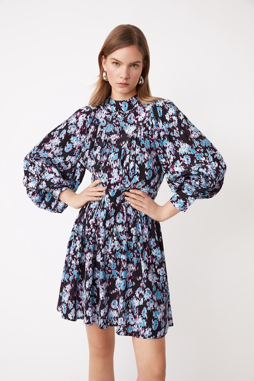 SUNCOO Paris Floral Ruffled Dress