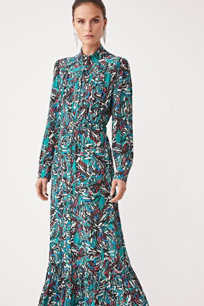 SUNCOO Jungle Print Long Dress, Select Size: T0 (8)