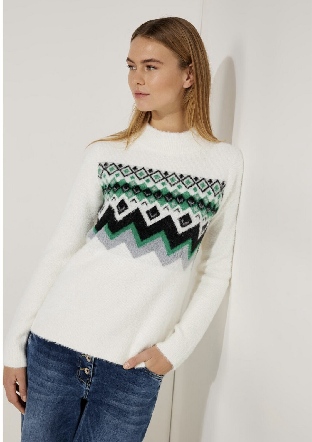 Cecil Cosy Jacquard Print Sweater