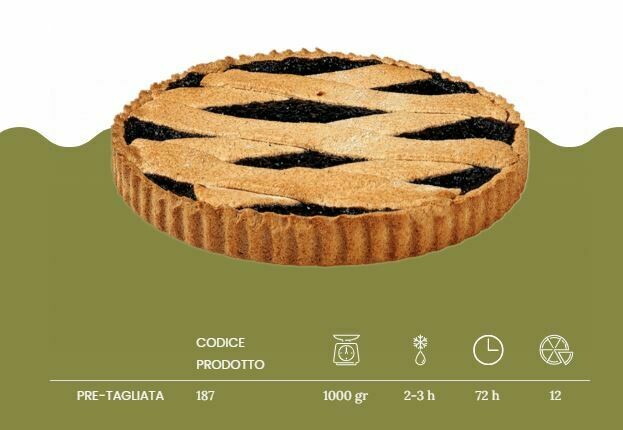 CROSTATA VEGANA CON CONFETTURA DI FRUTTI DI BOSCO