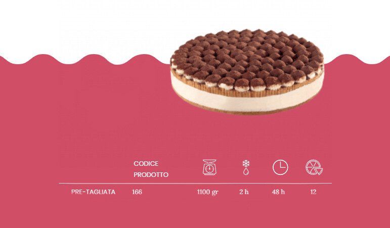 TIRAMISU' SENZA GLUTINE pre-tagliato 12 fette