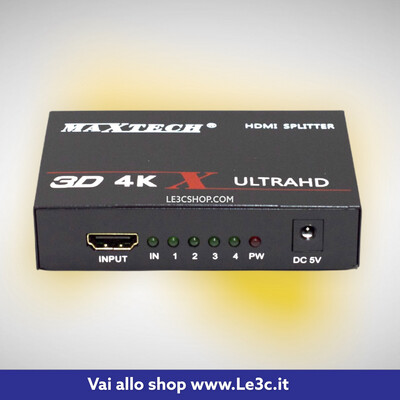 Splitter hdmi 1 in 4 out Maxtech 4k 1080p