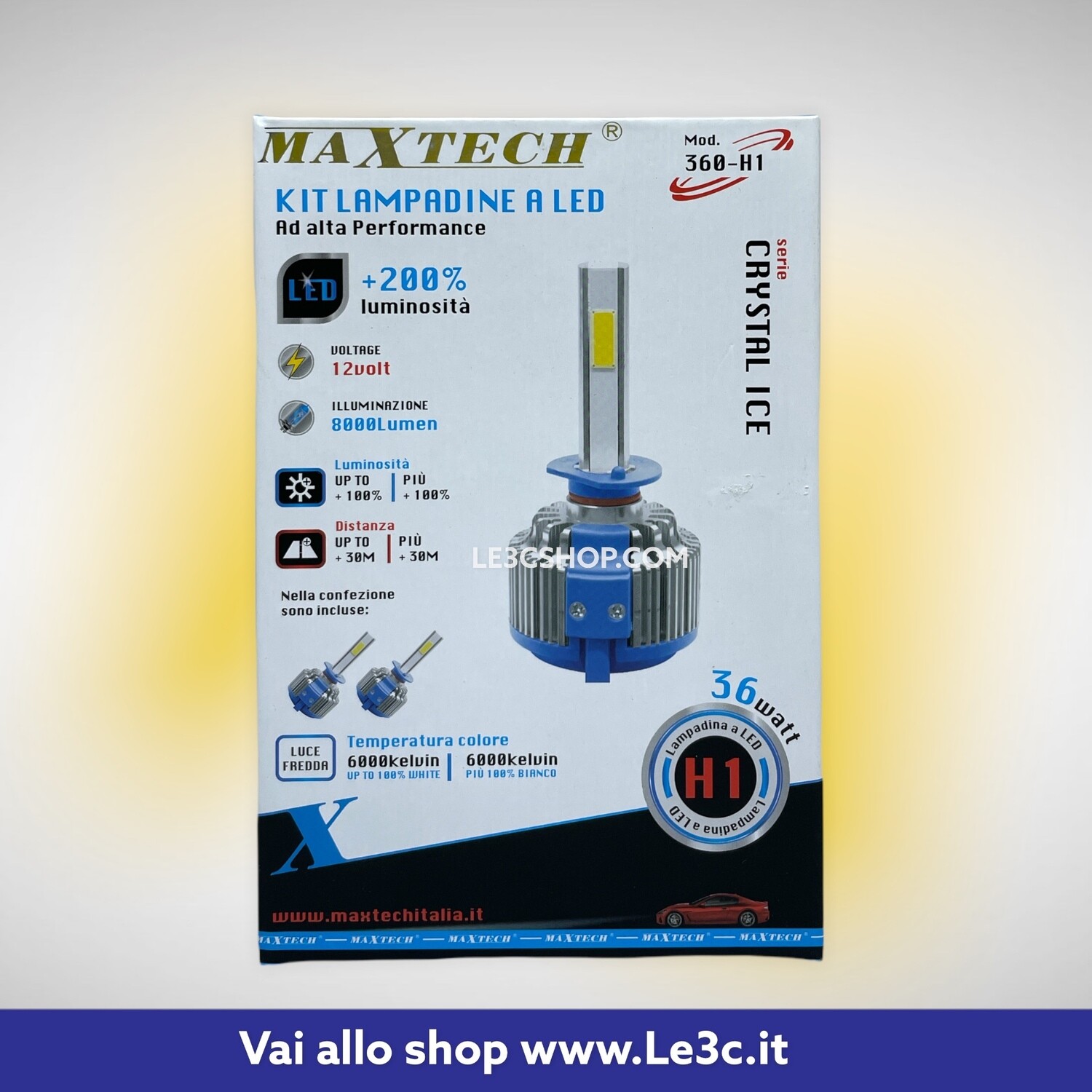 kit faria led ad alte performace H1 36w 8000lm 6000k