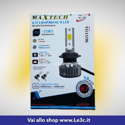 Kit Lampadine LED H7 38W 9000LM Maxtech.