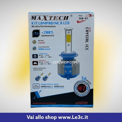 ​kit fari a led ad alte performace H7 36w 8000lm 6000k