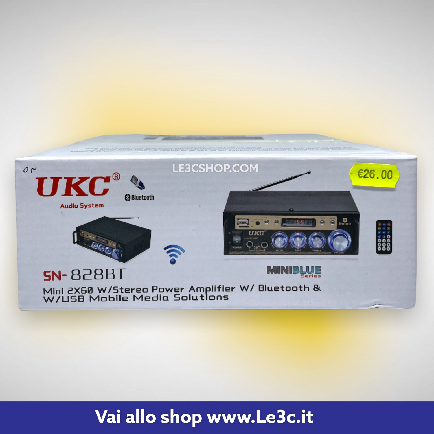 Amplificatore Bluetooth ukc sn-828bt