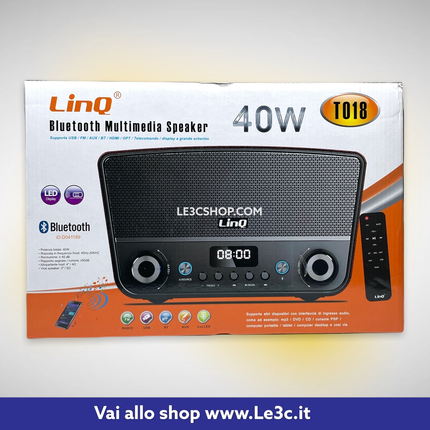 multimedia speaker bluetooth linq karaoke 40w