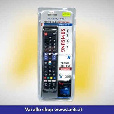 Telecomando Compatibile Samsung Maxtech: facile da usare e con tutte le funzioni dei telecomandi originali.
