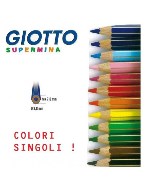 Pastello Esagonale 18 cm: Mina Extra Large, Vernice Colore Mina, Certificato FSC