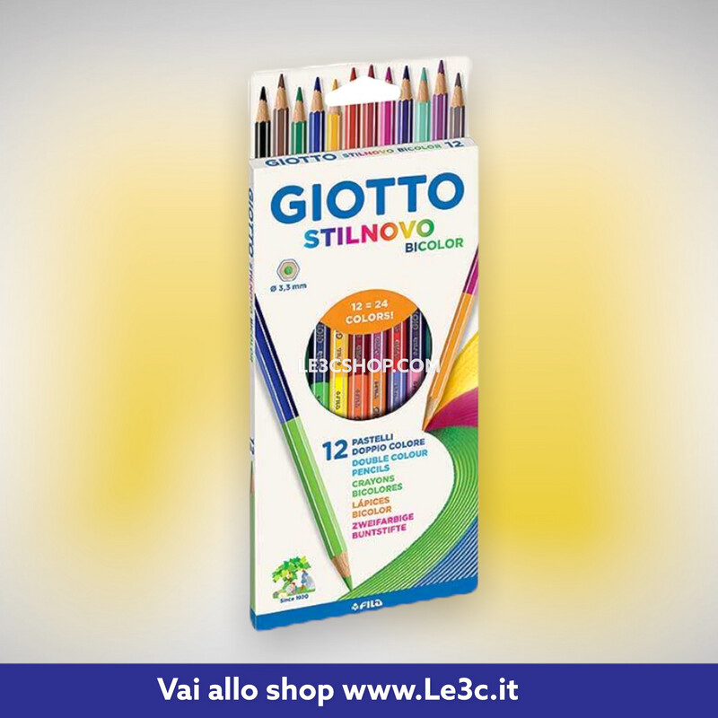 Giotto Pastelli Stilnovo Bicolor 12pz.