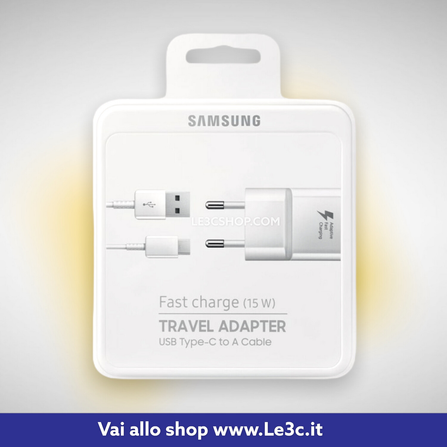 Caricatore Fast charge 15w samsung usb type-c to A cavo.
