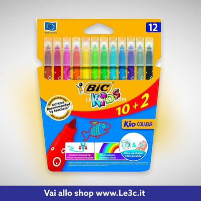 Bic Kids - Pennarelli Colorati Confezione da 12