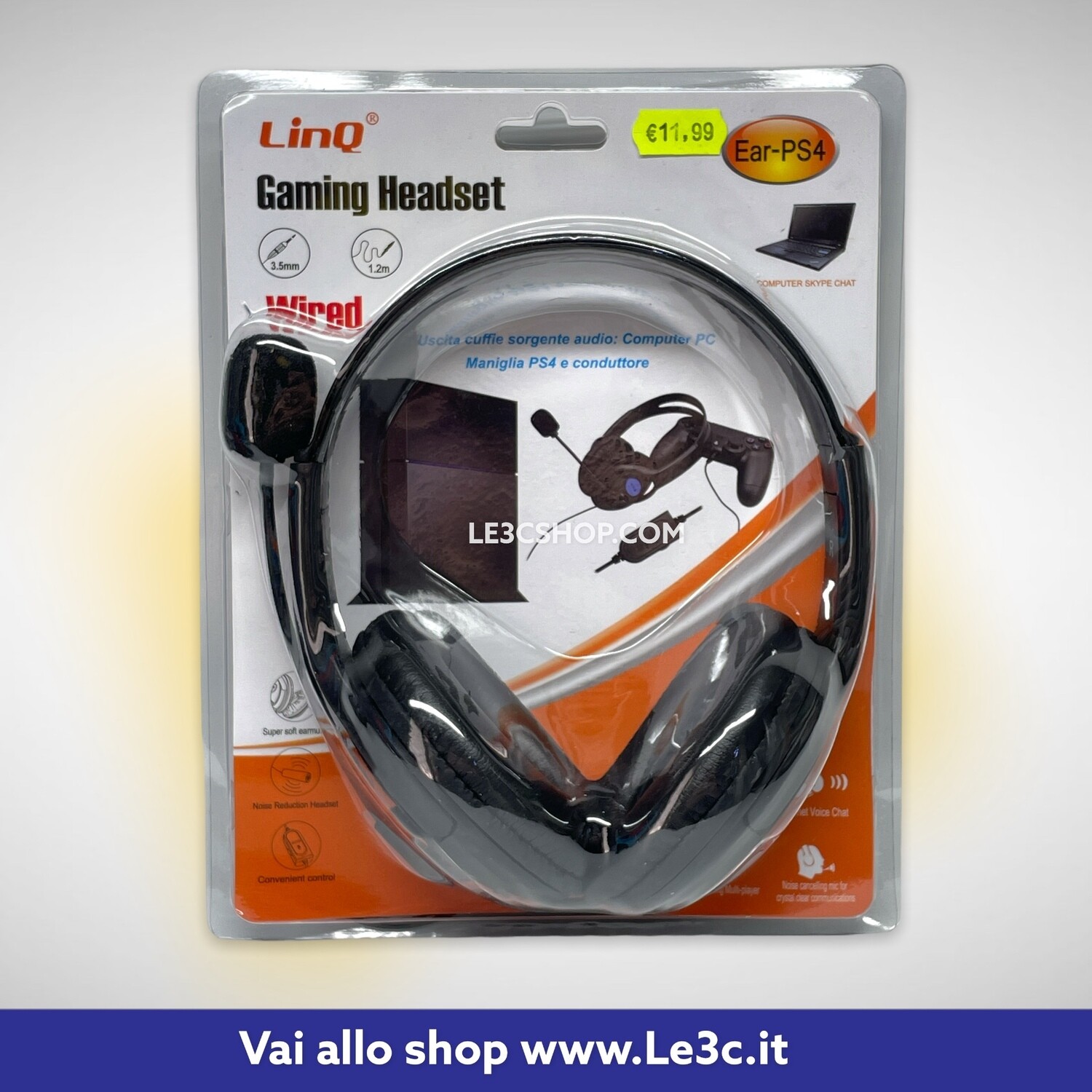 Cuffia Gaming headset linq pc-ps4 Ear-PS4