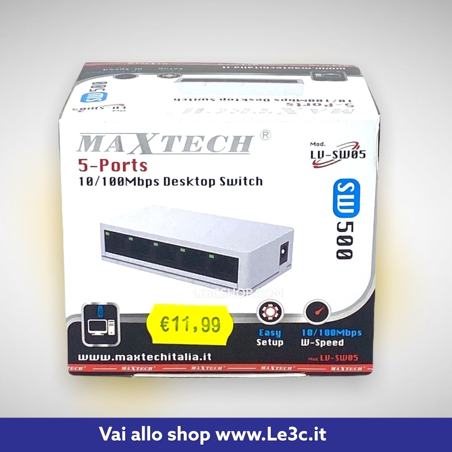 Switch 5 Porte Maxtech 1 in 4 out