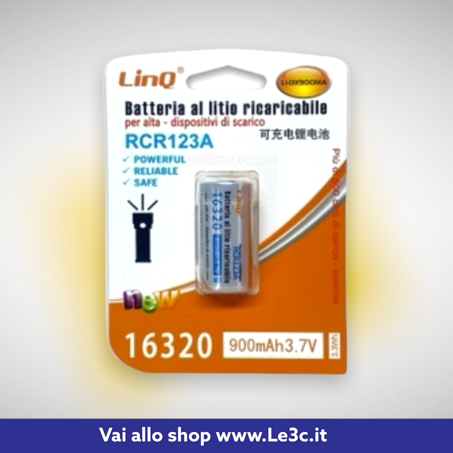 Batteria A Litio Ricaricabile Cr123a