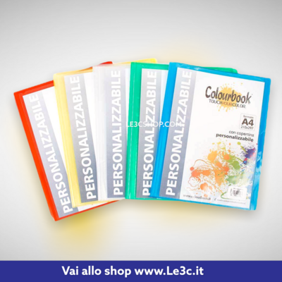 Colourbook Portalistino A4 personalizzabili 40 buste