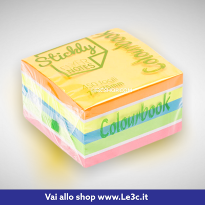 Colourbook Cubo Stickly Notes Fluo 450gr.