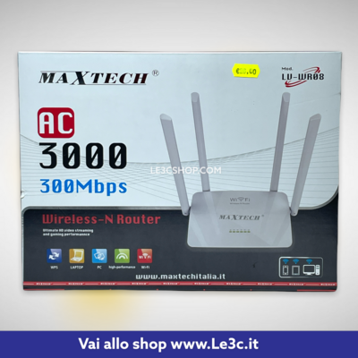 Router WiFi Maxtech LV-WR08: connessione veloce e stabile da 300 Mbps