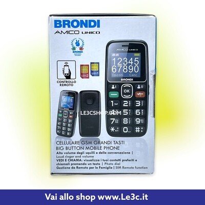 Brondi Amico Unico 4,57 cm (1.8") Nero Telefono di livello base