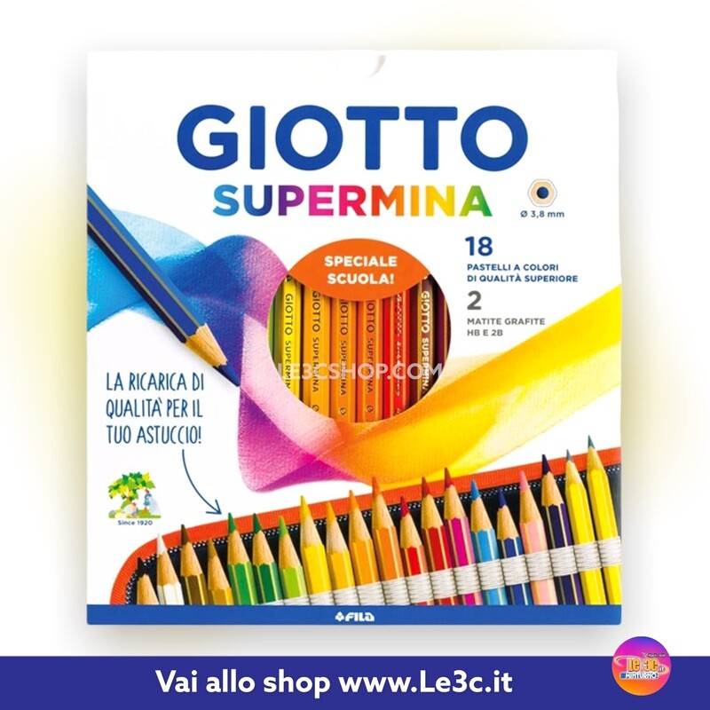 Pastelli Supermina 18 pz. + 2 matite Lyra Temagraph
