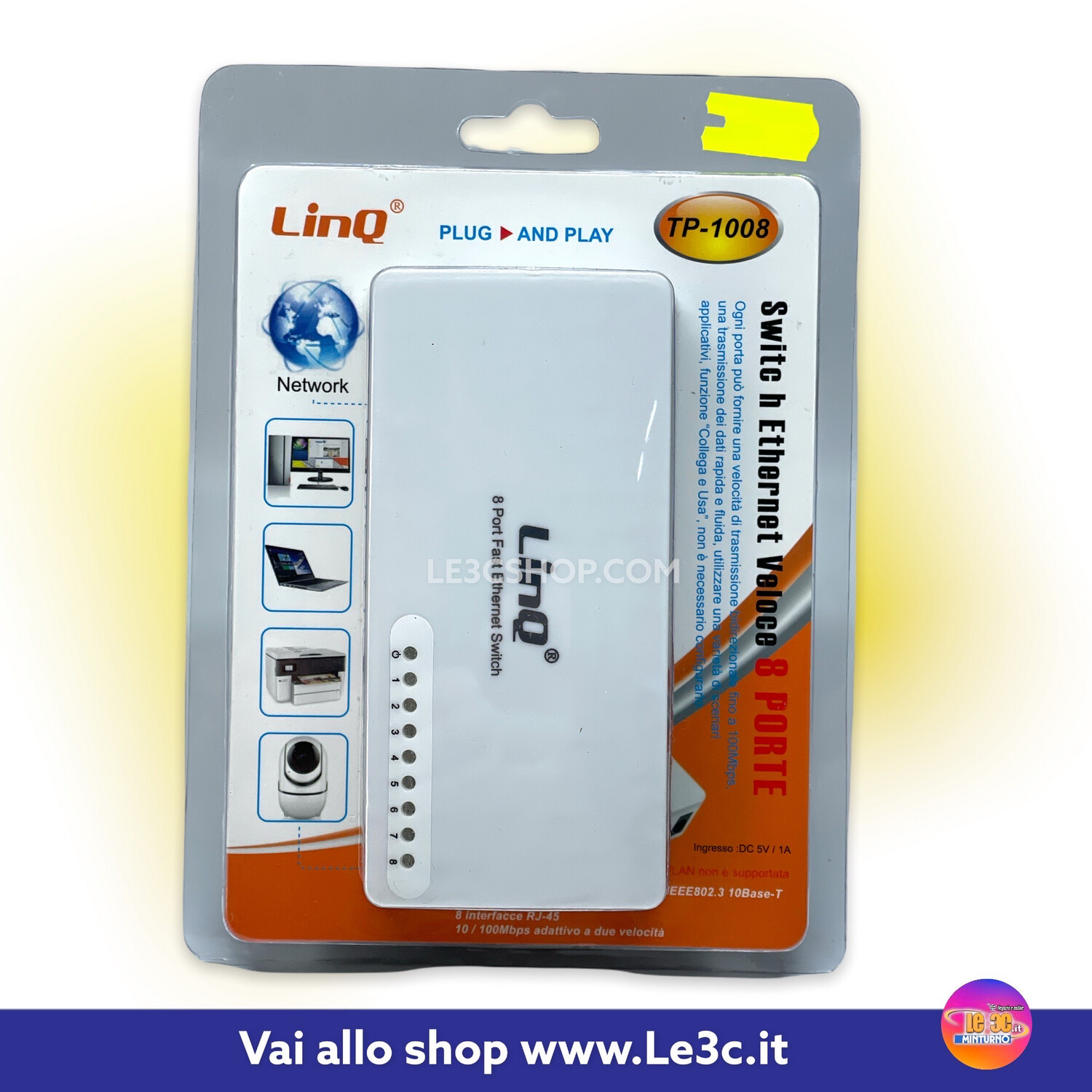 Switch Eternet 8 porte linq Tp-1008